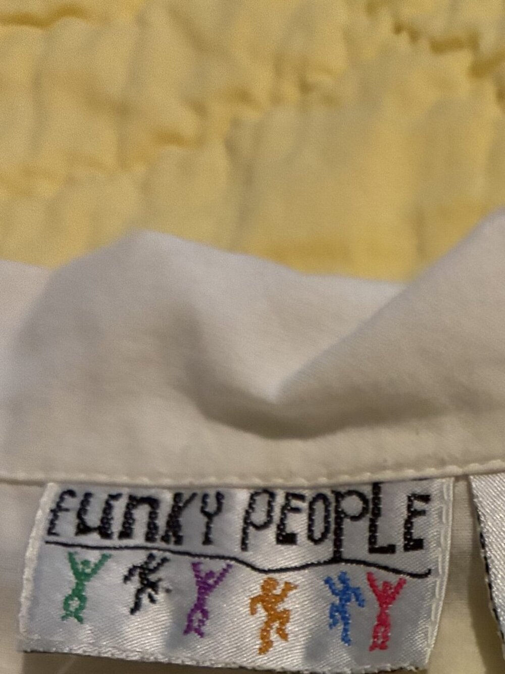 Funky People Embroidered Floral Top, like new, sz L, white